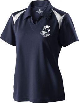 Holloway Ladies Laser Polo Shirt, Navy/White